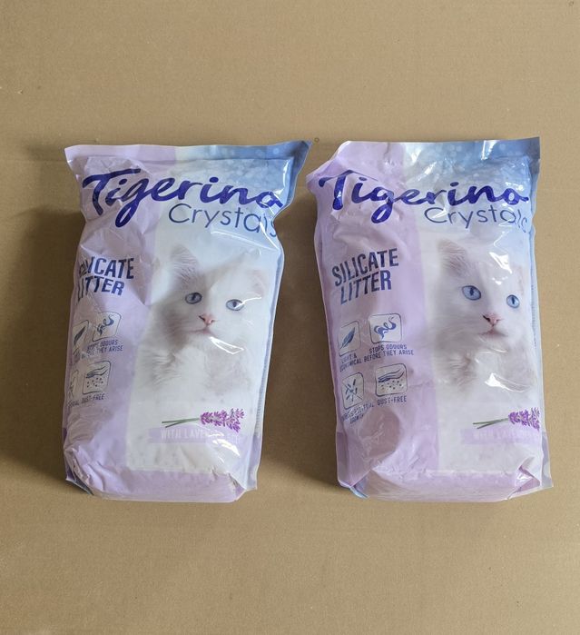 Żwirek silikonowy Tigerino Crystals 5l - lawendowy - 2 szt