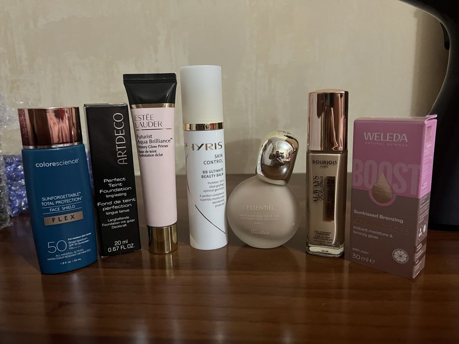 Тональные основы Guerlain, Bourjois, Artdeco, помада Dior Addict Diormania 667