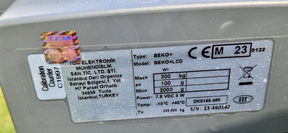 Elektroniczna waga platformowa 300 kg z legalizacją