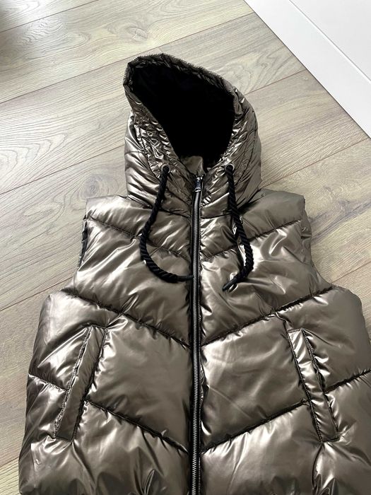Casaco / Colete acolchoado prateado tipo cobre - A ESTREAR
