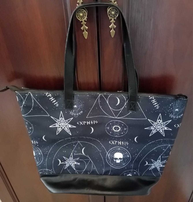 Spin Doctor - Torba Shopping Bag, nowa, unikat (wzór kozmos/czaszki)