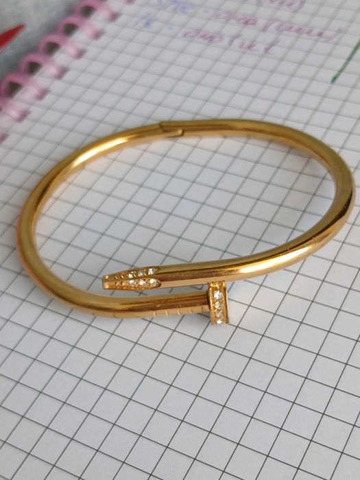 Подарочное женское украшение жесткий браслет  Cartier «Гвоздь»