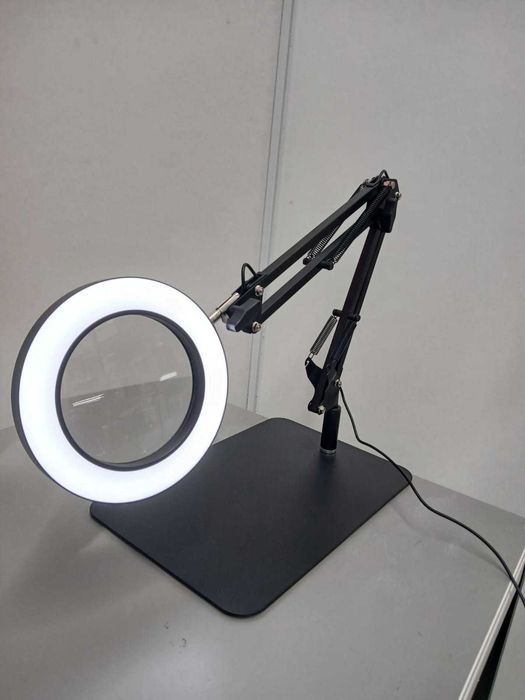 Ring Light Luminária de Mesa com Lupa