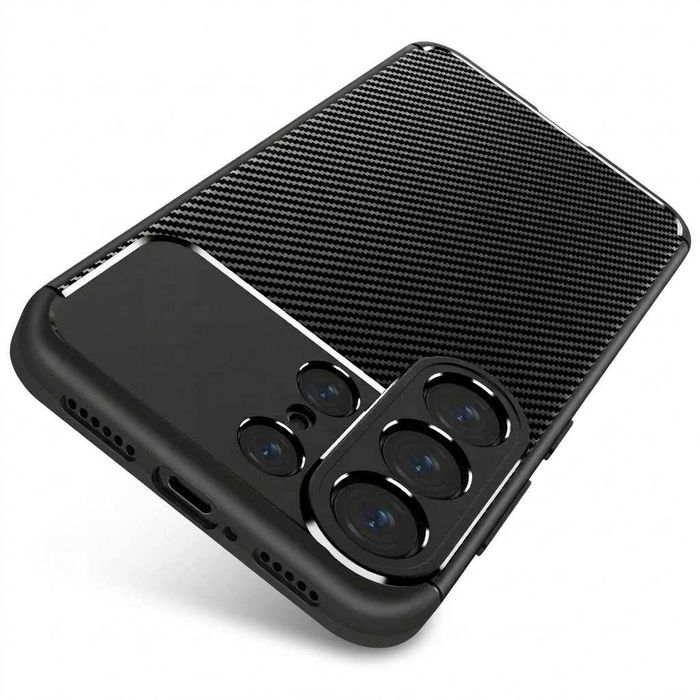 Carbon Case Premium - Etui Pancerne Samsung Galaxy S26 Ultra+ Szkło Hartowane 9H