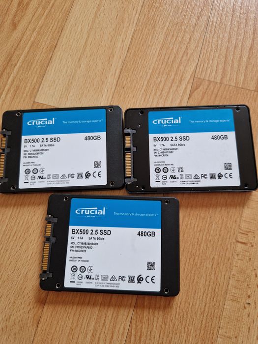 Диски ssd Crucial 480gb sata3 Стан гарний для ноутбука або ПК