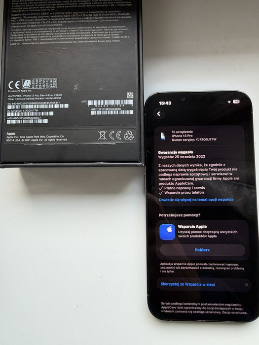 iPhone 13 Pro 256 GB Sierra Blue – bardzo dobry stan, bateria 100%