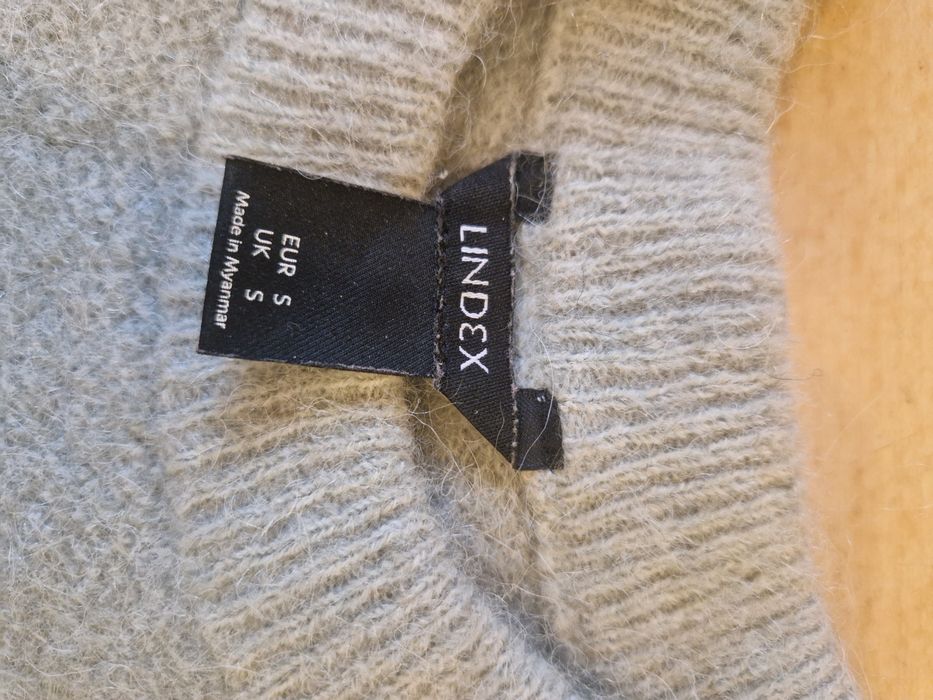 Sweter z alpaki sage green S