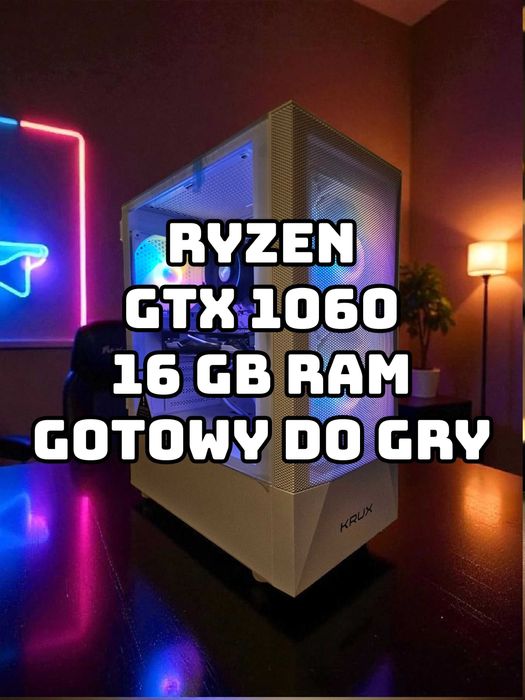Komputer Gamingowy | RYZEN | GTX 1060 6 GB | 16 GB RAM | Gotowy Do Gry