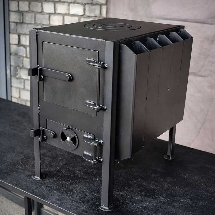 Польова пічка буржуйка сталева піч мала блиндажная печка буржуйка печь