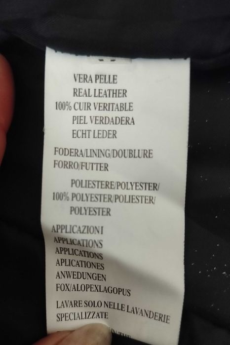 Kurtka skóra i futro lisa polarnego, nowa, za