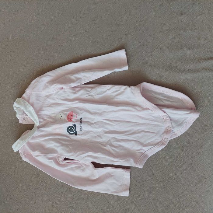 Biało różowe body 71 cm