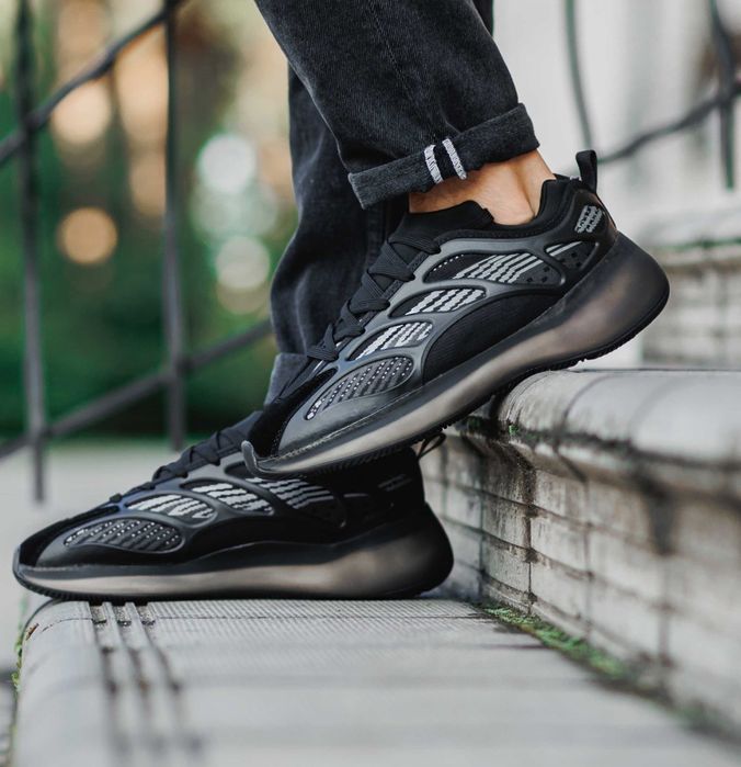 Кросівки чорні чоловічі легесенькі силікон + текстиль 37-44р