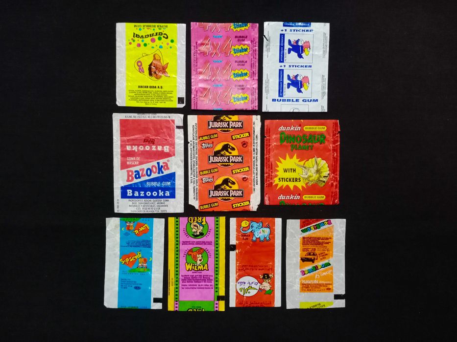 Вкладыши от жвачек Turbo и OtoMoto 90-х годов