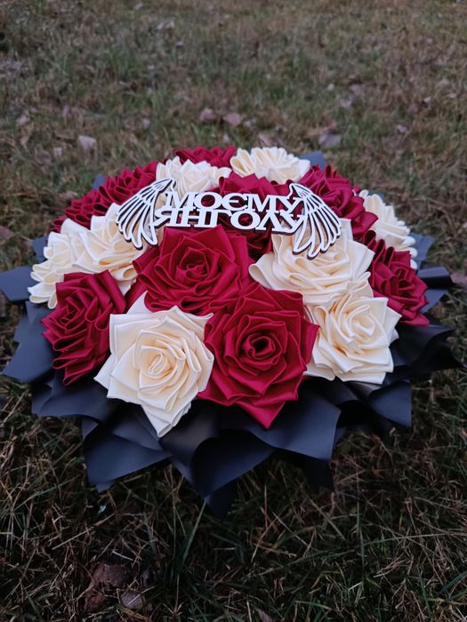 Букети з атласної стрічки