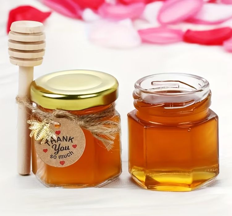 Zestaw Słoiczków na miód z dodatlami – 24 szt. NOWE (bez miodu)