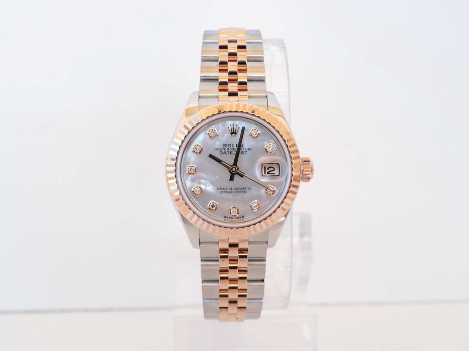 Rolex Lady-Datejust 28 Jubilee Steel 18K Rose Gold MOP Diamond Dial