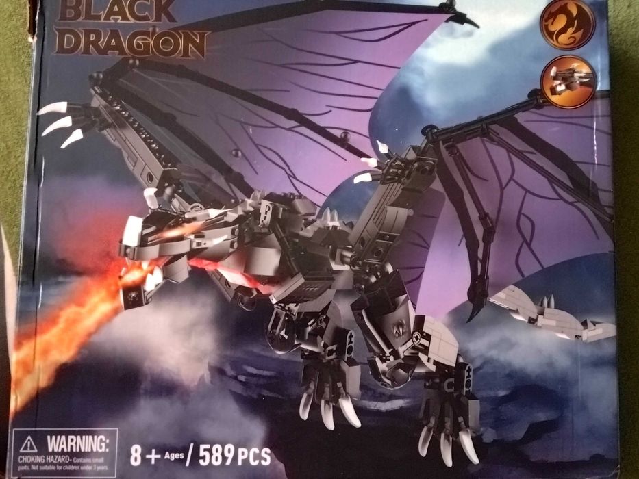 Klocki Mega Dark Dragon zestaw do budowania z regulowanymi skrzydłami