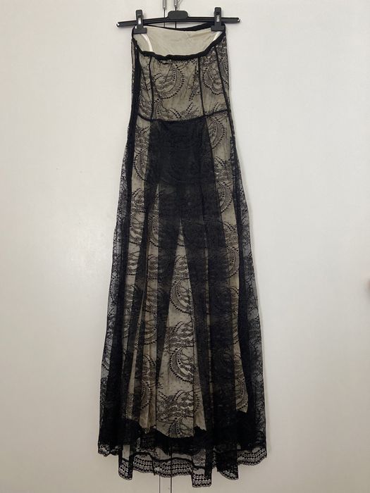 Vestido sem alças nude/preto S