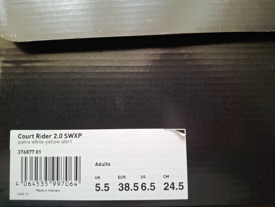 Професійні баскетбольні кросівки PUMA Court Rider 2.0, розмір 38.5