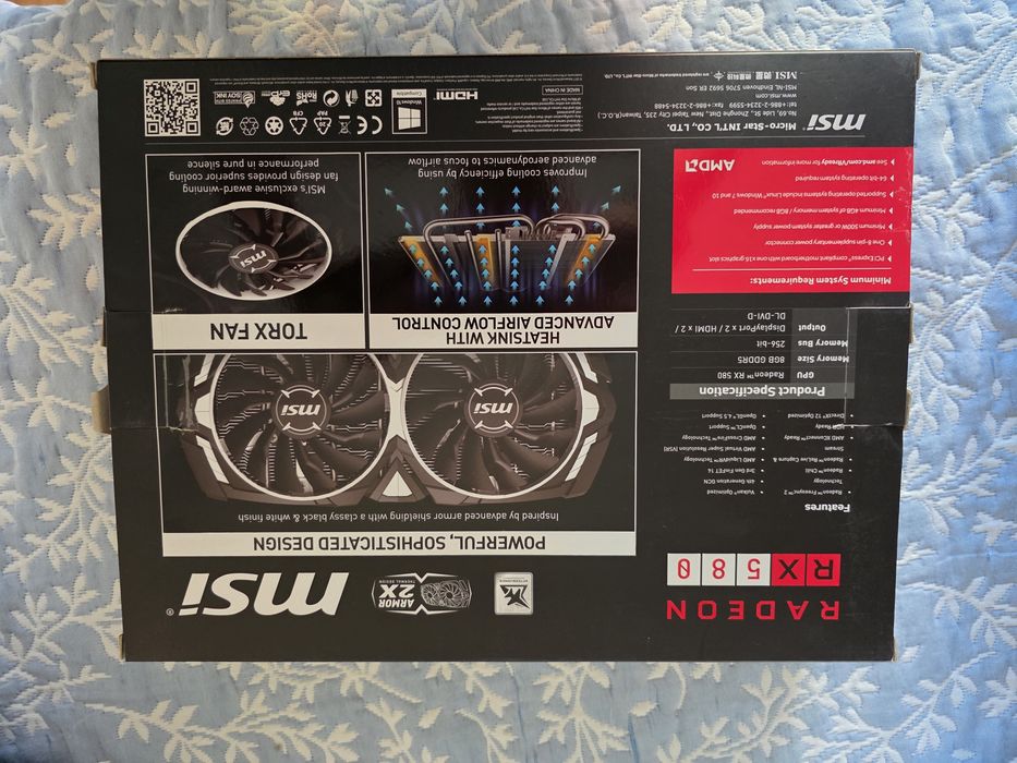 MSI Radeon RX 580 Armor 8G OC 8GB