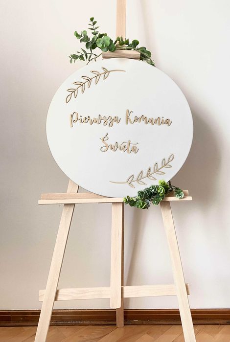 Tablica powitalna Koło - Komunia, Chrzest, Wesele 50 cm