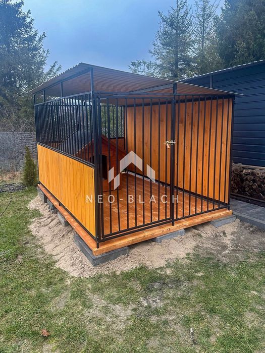 Kojec dla psów 2x3m - Drewniana podłoga DARMOWA DOSTAWA NB179