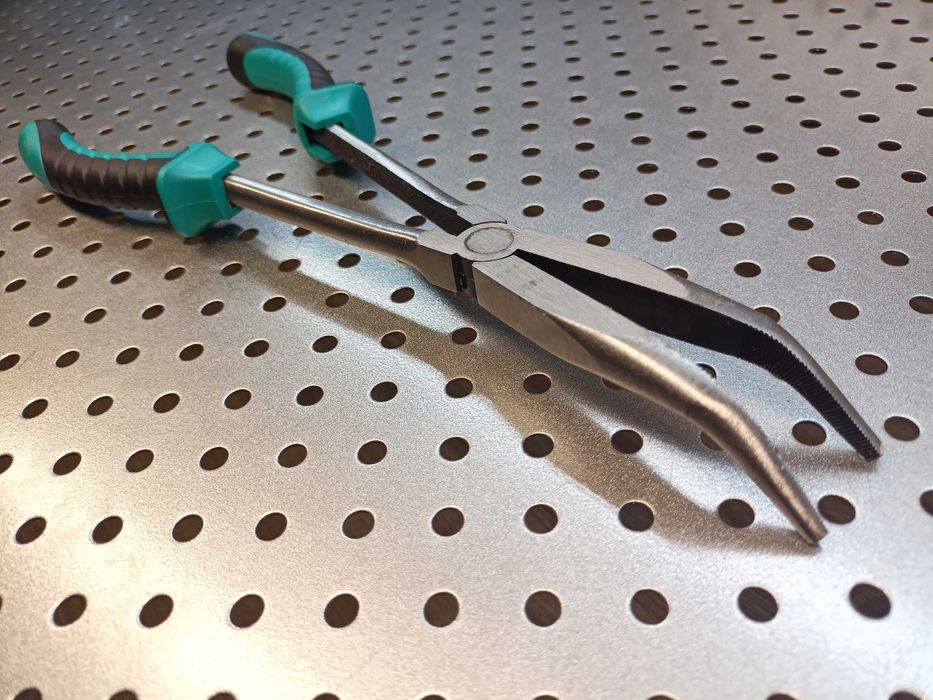 Szczypce wydłużone Cr-V wygięte 45° 275mm szczypce długie 45° wygięte