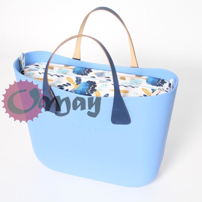 organizer do OBAG STANDARD kwiaty niebiesko-żółte 2 kieszenie OMAY