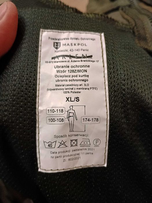 Softshell ocieplacz ubranie ochronne wz 128Z goreteks gore-tex XL/S