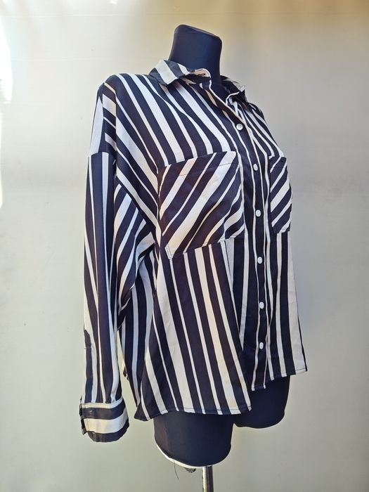ZARA Koszula elegancka pasy zebra L