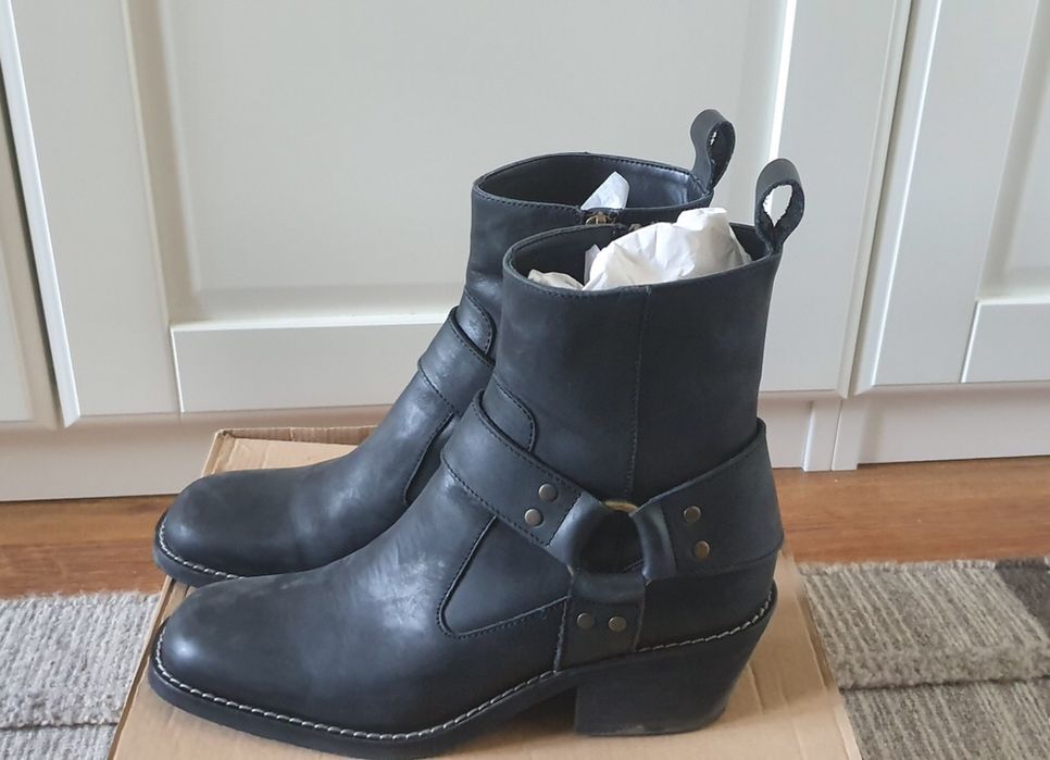 ZARA botki skórzane, motocyklowe roz. 38