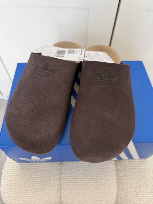 Skórzane klapki Adidas Mule roz, 37
