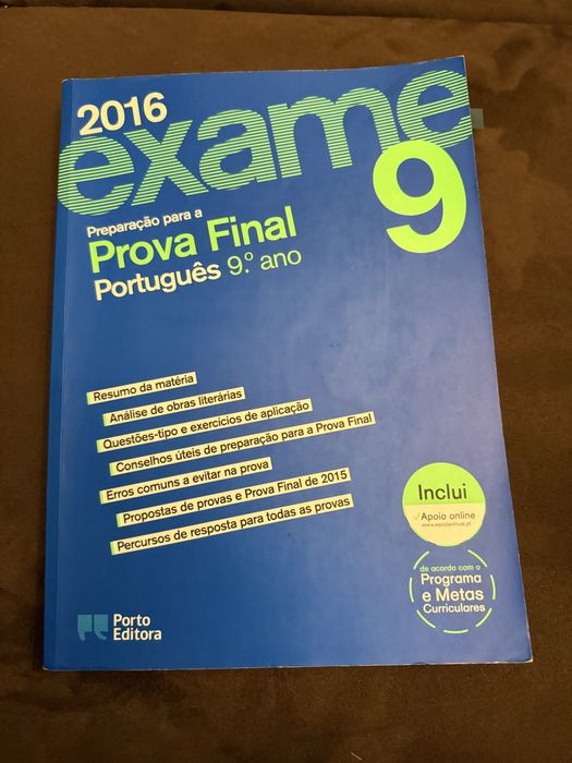 Livro de exame final portugues 9 ano - 2016