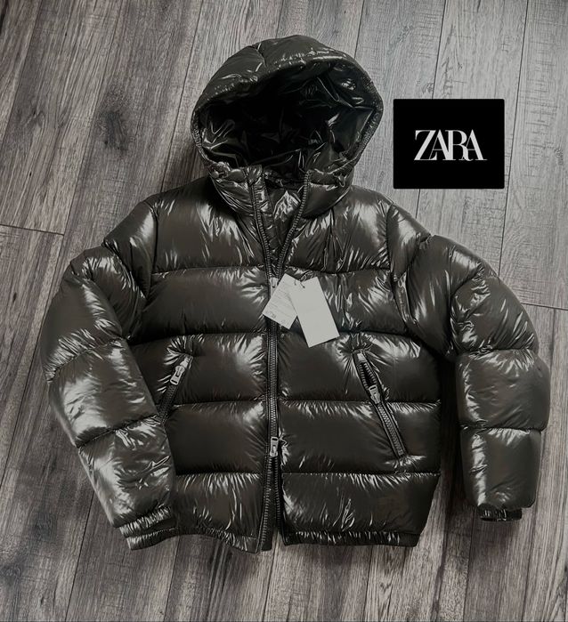 Kurtka puffer Zara męska NOwA rozmiar XS khaki ciemny