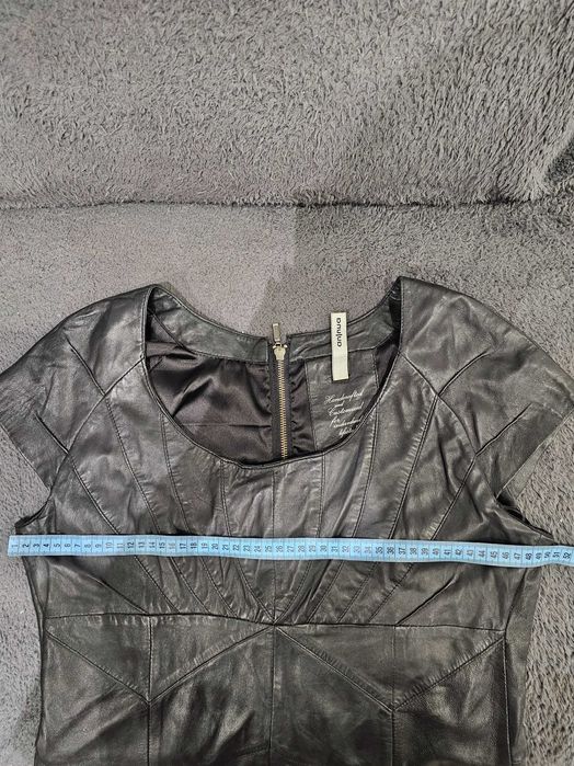 Skórzana sukienka czarna