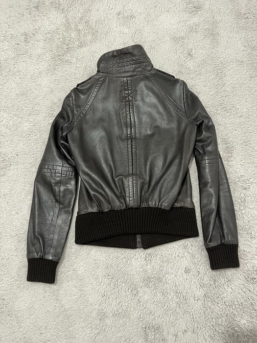 Zara r. S czekoladowa brazowa kurtka skorzana bomberka skora