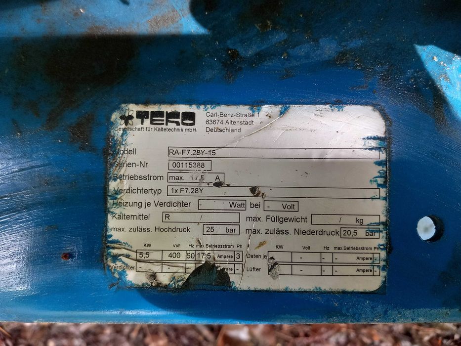 Chłodnia komplet agregat, chłodnice i sterowniki 150-180 m3