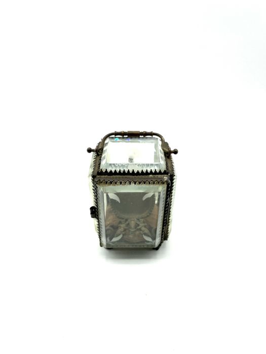 Caixa francesa relicário/ porta relogio século 19