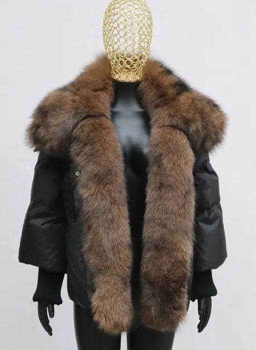 Kurtka z futrem lisa