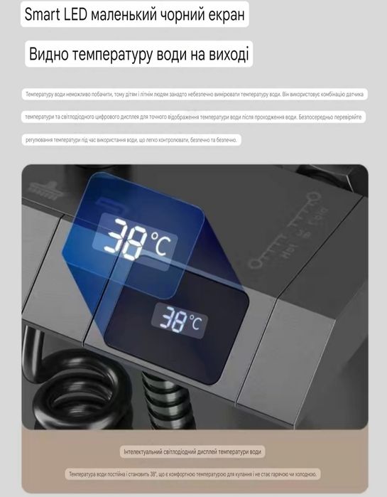 Душова система піаніно з лед дисплеєм