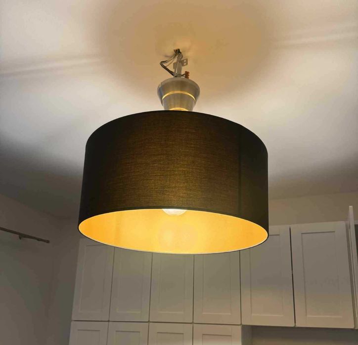 Lampa sufitowa Plafon Drum brazowy