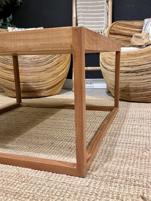 mesa, centro, apoio, sala, aparador, acacia, area,  rustica