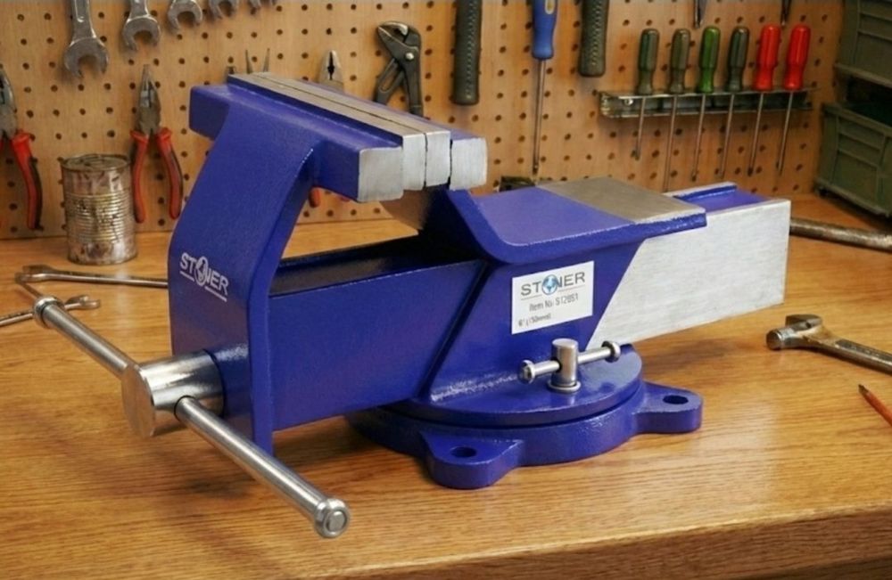 Imadło Ślusarskie Warsztatowe Obrotowe Nowe 150mm  Solidne z Kowadłem
