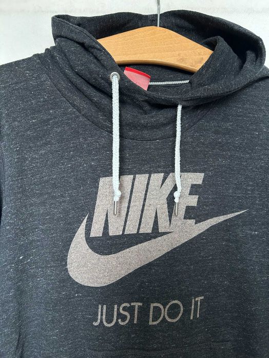NIKE _ Szara melanżowa bluza z kapturem M
