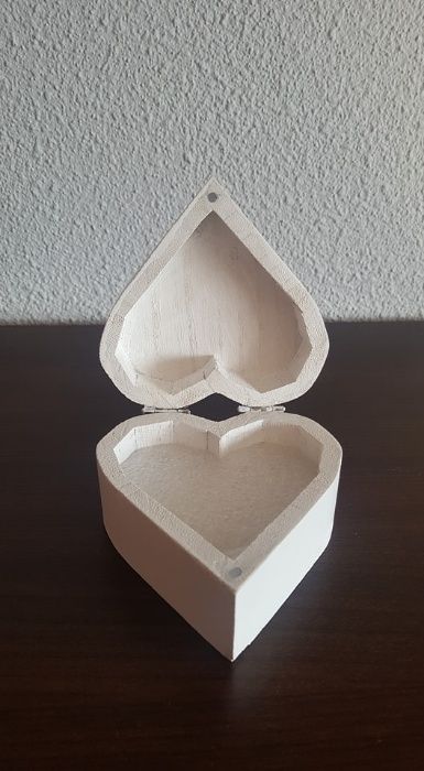 Pudełko na obrączki, szkatułka, pudełko serduszko