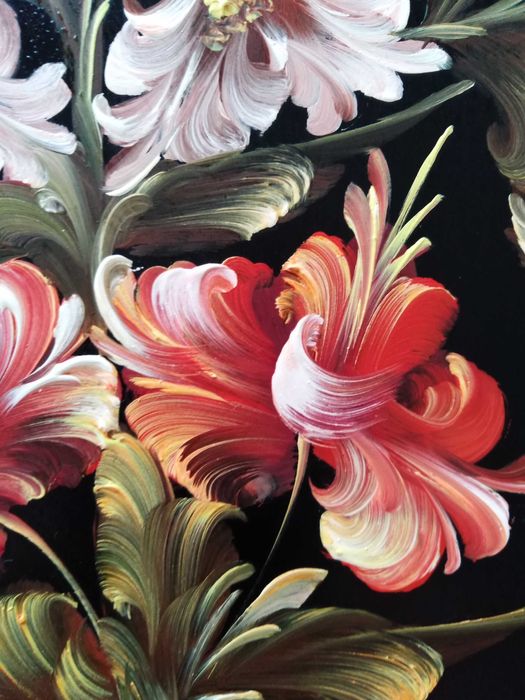 2 Quadros pintura flores