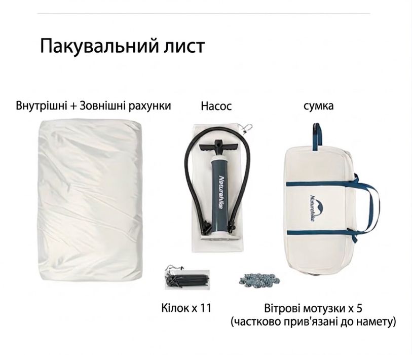 Надувний намет Naturehike LING FENG Air 7.3