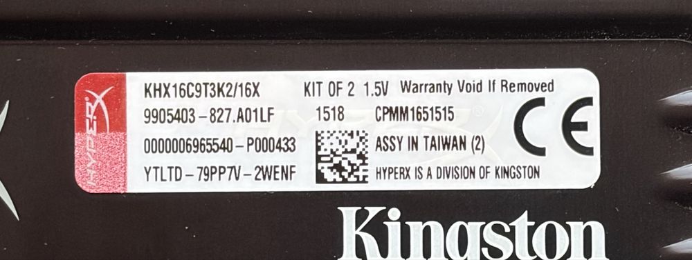 Pamiec Ram 32GB DDR3 Kingston KHX16C9T3K2/16X