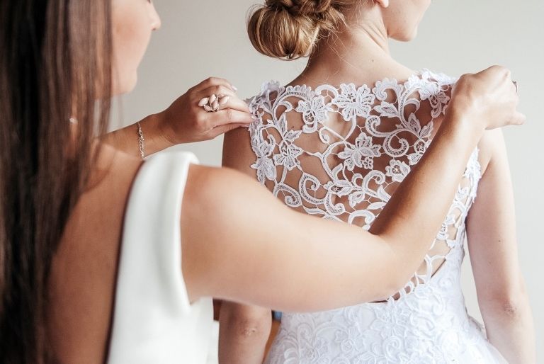 Suknia ślubna gipiura koronka 34/ XS