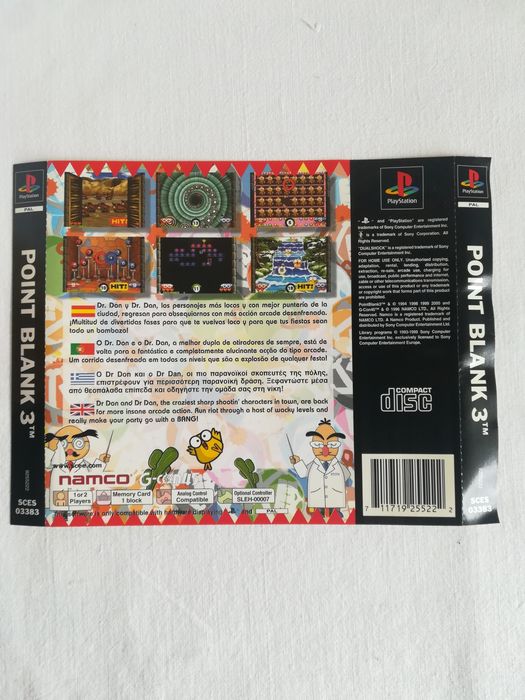Contracapas, Moto Racer/Point Blank 3/Tekken 3 - PS1/PlayStation